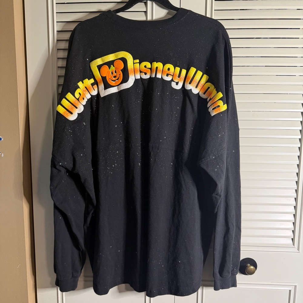 Disney World Parks Spirit Jersey XXL Black Glitter Halloween Mickey 2019 Retired